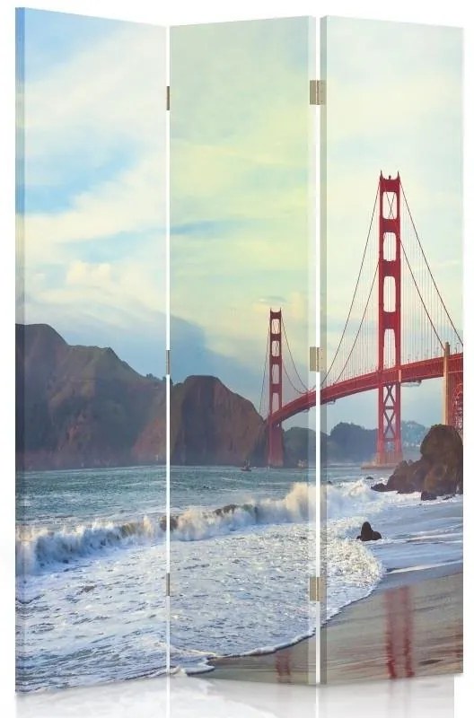 Gario Paraván Golden Gate híd Méret: 110 x 170 cm, Kivitelezés: Klasszikus paraván