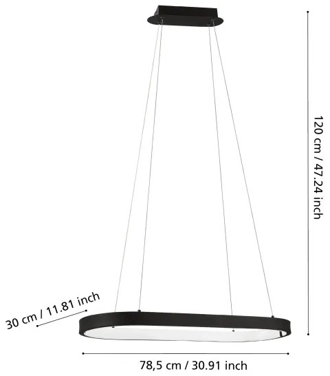 Eglo 99358 - LED Dimmelhető csillár zsinóron CODRIALES LED/30W/230V