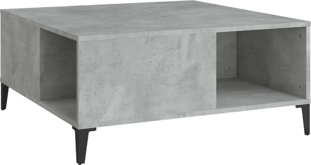 vidaXL betonszürke szerelt fa dohányzóasztal 80x80x36,5 cm