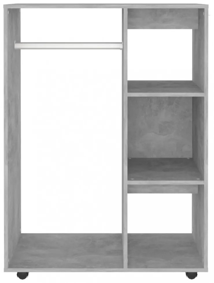 betonszürke szerelt fa ruhásszekrény 80 x 40 x 110 cm