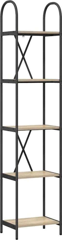 vidaXL Könyvespolc Sonoma tölgy 40 x 30 x 183 cm Faanyag