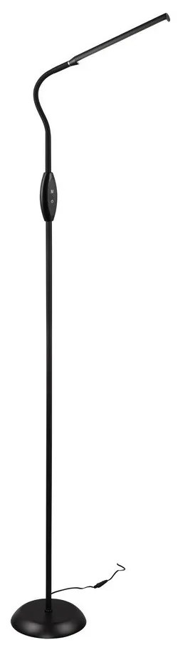 Fekete LED állólámpa (magasság 145 cm) Toro – Trio