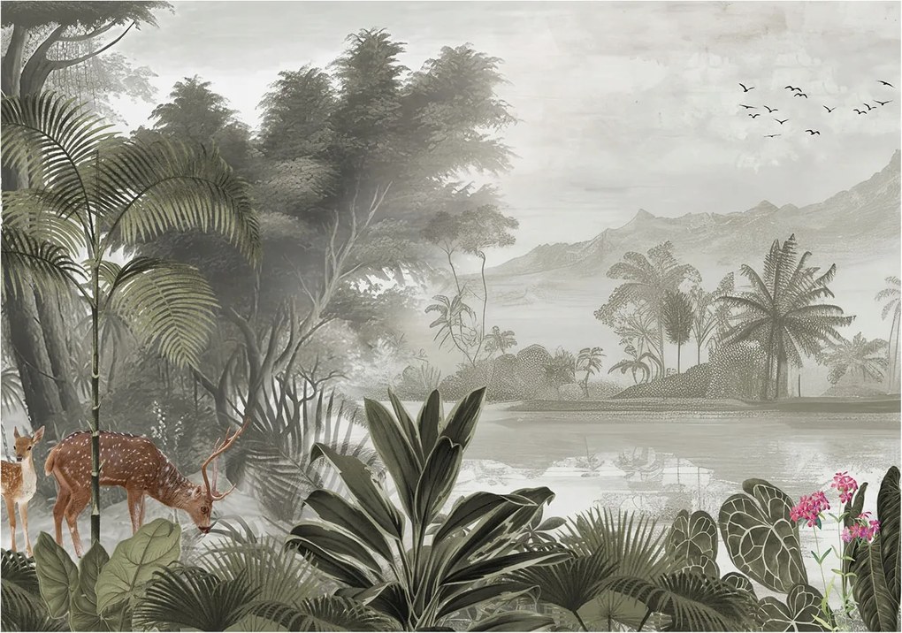 Flizelin fotótapéta Flizelin Design Trópusi oázis 312x219