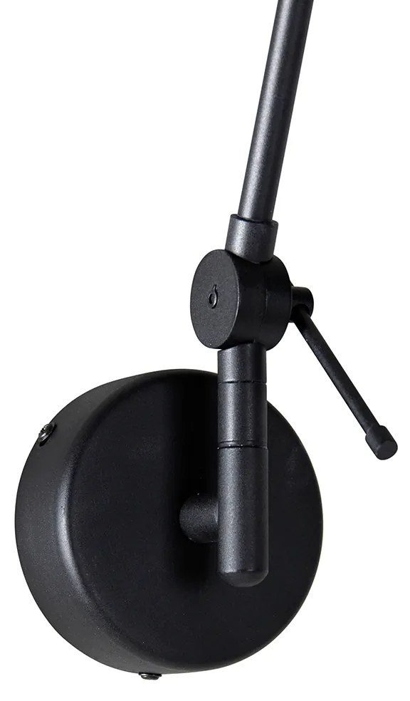 Fali lámpa fekete árnyékolóval fehér 30 cm állítható - Blitz