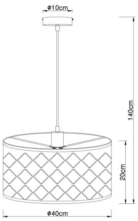 Globo 15329H - Csillár zsinóron HARALD 1xE27/60W/230V