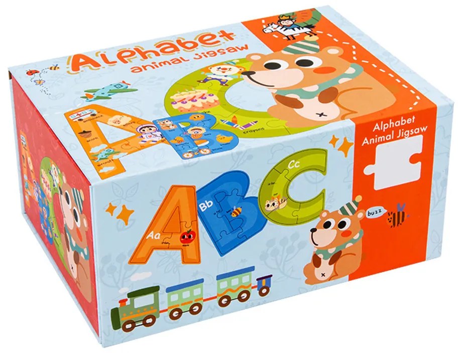 Fa ábécé puzzle angol szavakkal