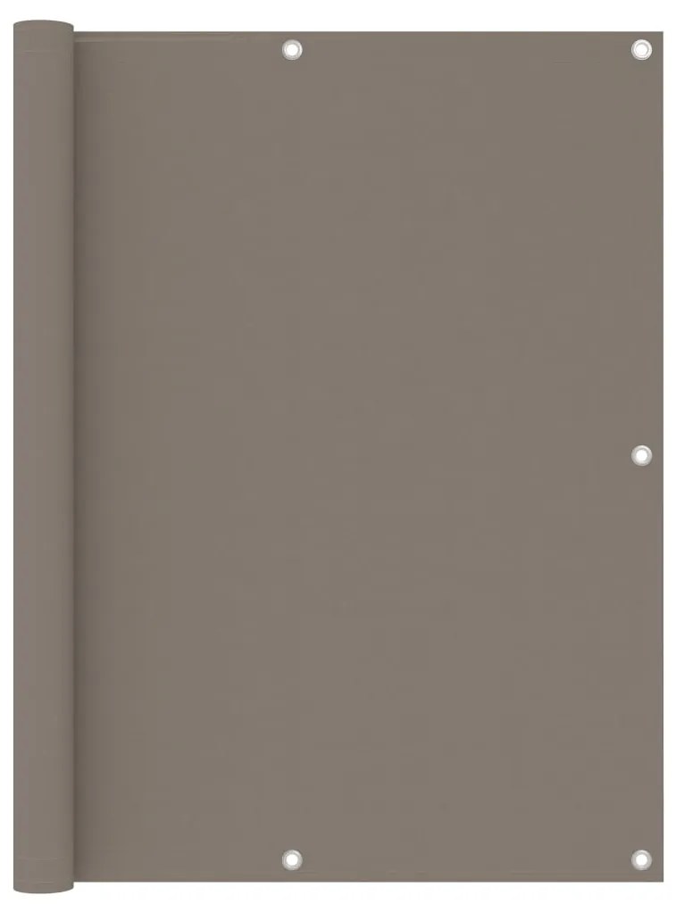 tópszínű oxford-szövet erkélyparaván 120 x 600 cm