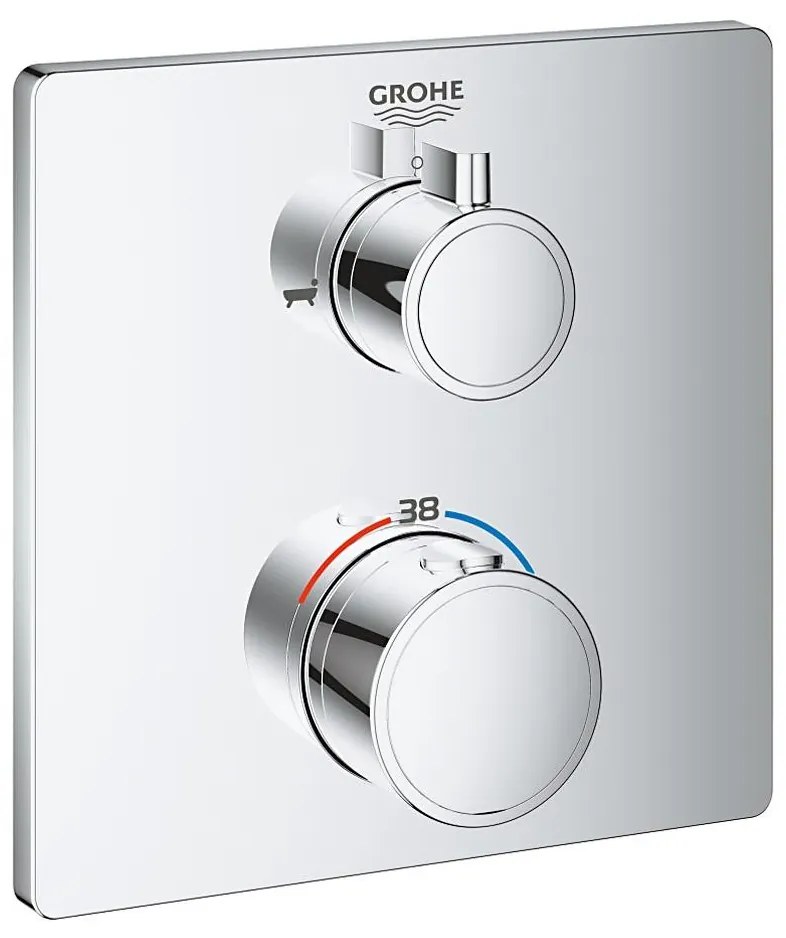 GROHE 24080000 - GROHTHERM termosztátos kádcsaptelep, fényes króm