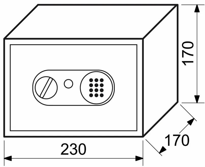 Acélszéf elektronikus zárral, fehér