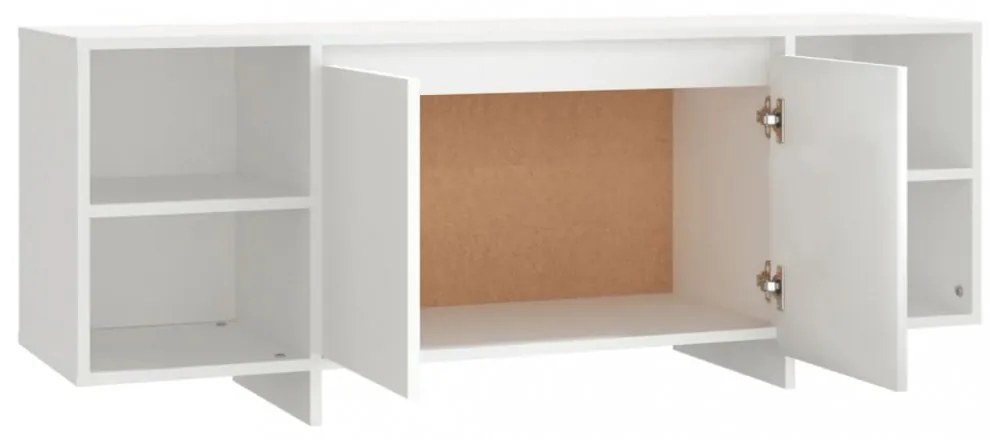 fehér szerelt fa TV-szekrény 130 x 35 x 50 cm