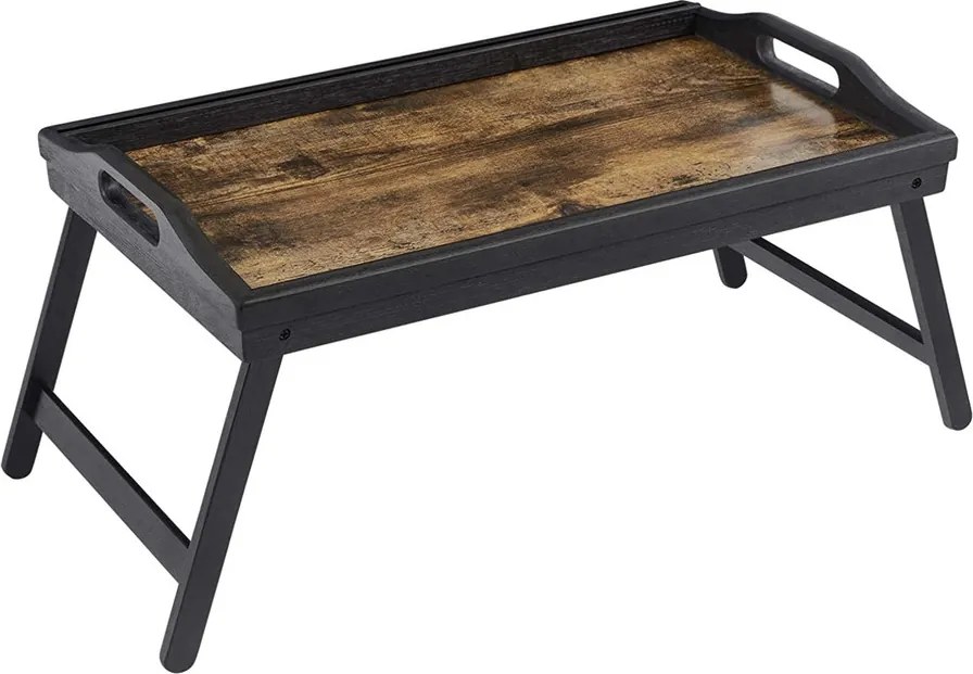 Laptop állvány, Reggelizőtálca, összecsukható bambusz lábakkal