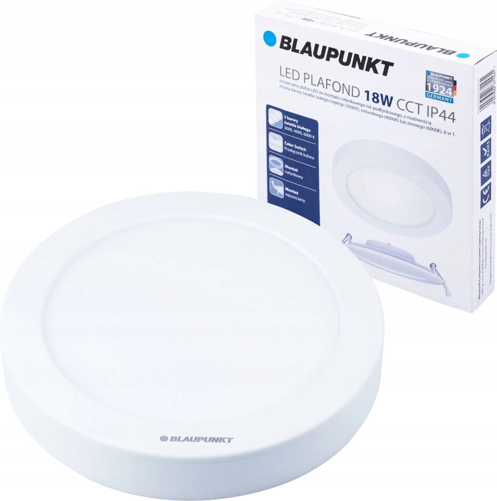 Blaupunkt Lámpatest Mennyezeti lámpa Led plafon 3000K/4000K/6500K