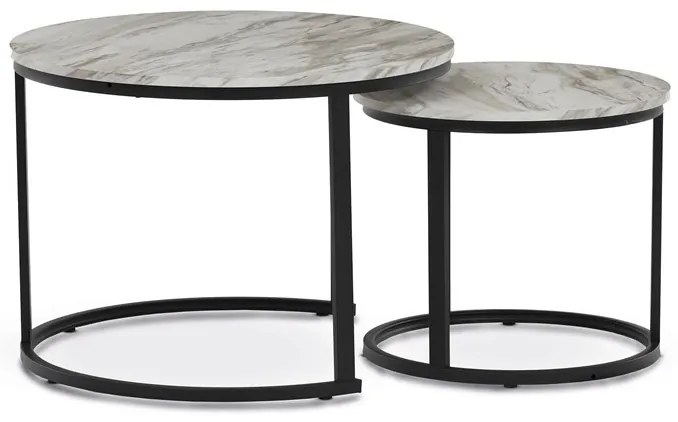 Dohányzóasztal 70 × 70 × 51 cm, MDF, márvány WT