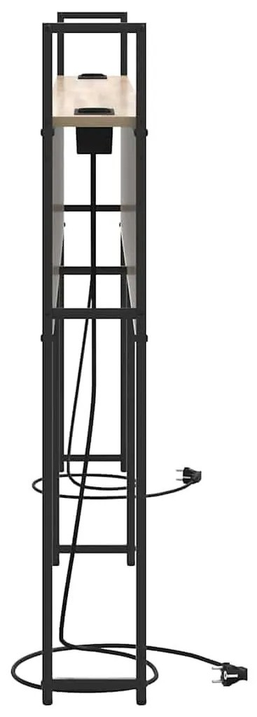 Tárolós Fejtámla Töltő Állomással sonoma tölgy 200 cm Faanyag