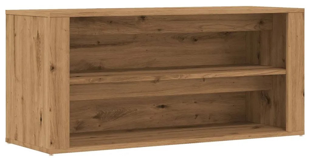 kézműves tölgy színű szerelt fa cipőtároló pad 100 x 35 x 45 cm