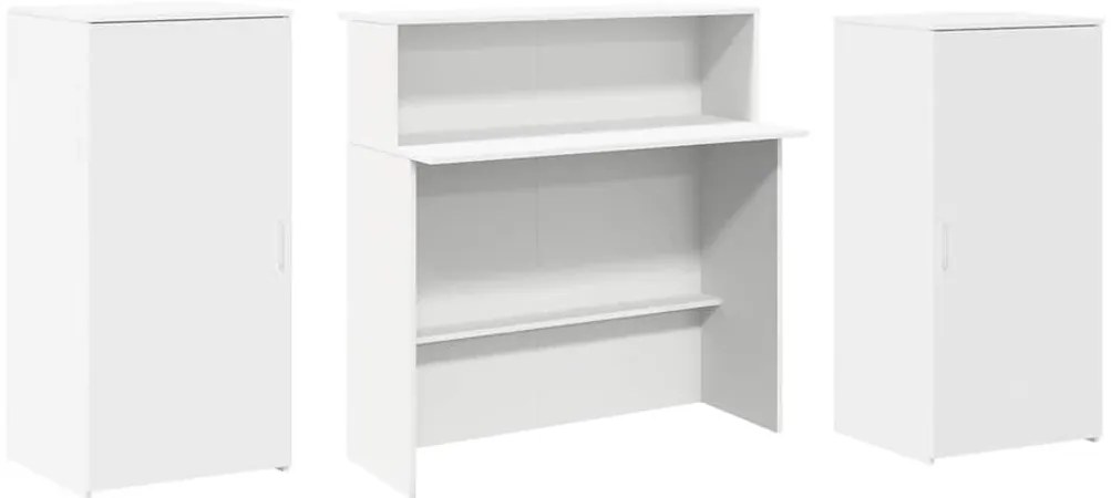 recepciós pult fehér 200x50x103,5 cm szerelt fa