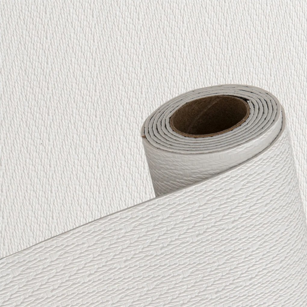 3D Tapéta Öntapadós Szerkezet 2,8 M Fehér Halszálka Habszivacs Dekoratív