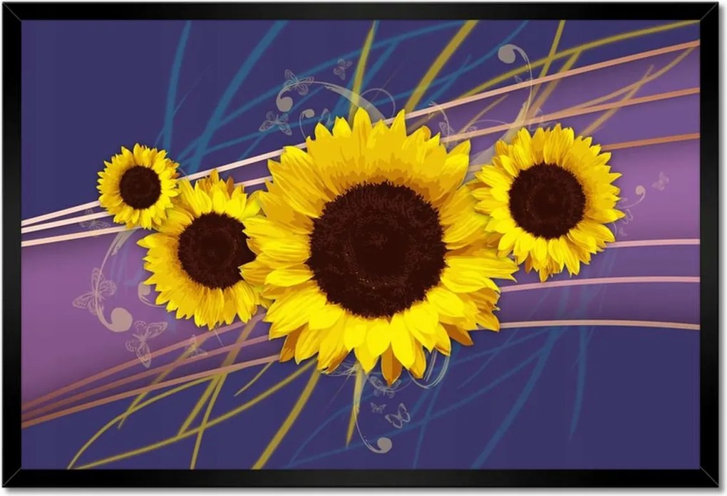 Poszterek keretben 60x40 Napraforgók