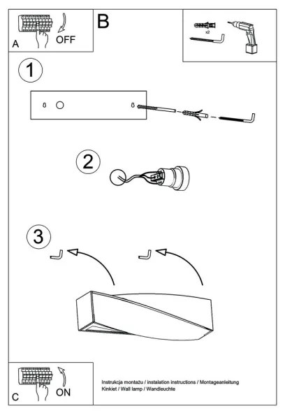 Fali lámpa SIGMA 1xE27/60W/230V szürke