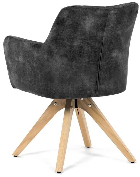 Fekete Bársony Étkezőszék. HC-D7188 BK4