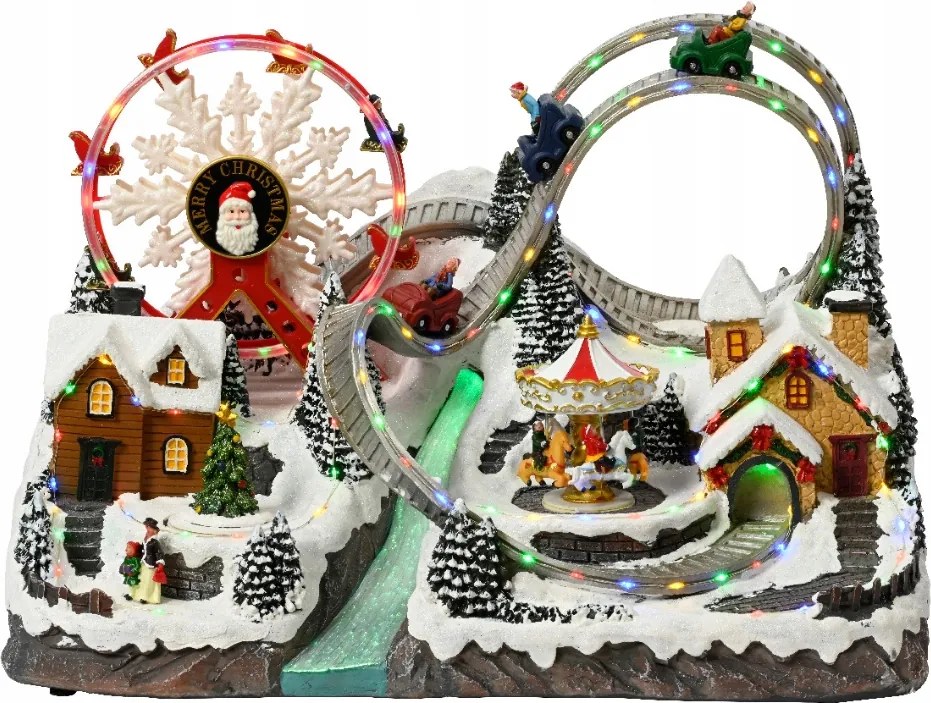 Karácsonyi LED-es vidámpark óriáskerék Rollercoaster