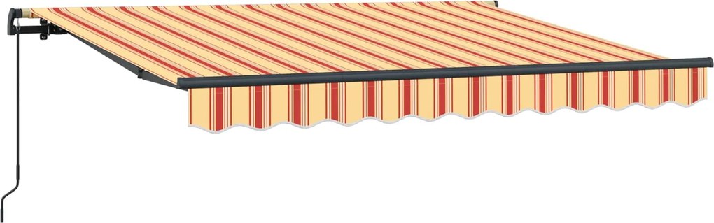 vidaXL Behúzható napellenző Sárga 350 x 200 cm szövet