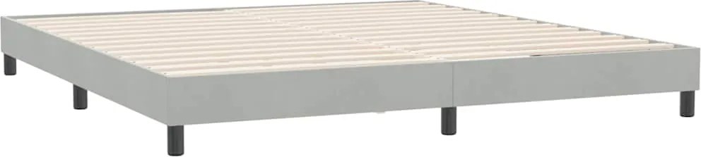 vidaXL világosszürke bársony ágykeret matrac nélkül 180x210 cm