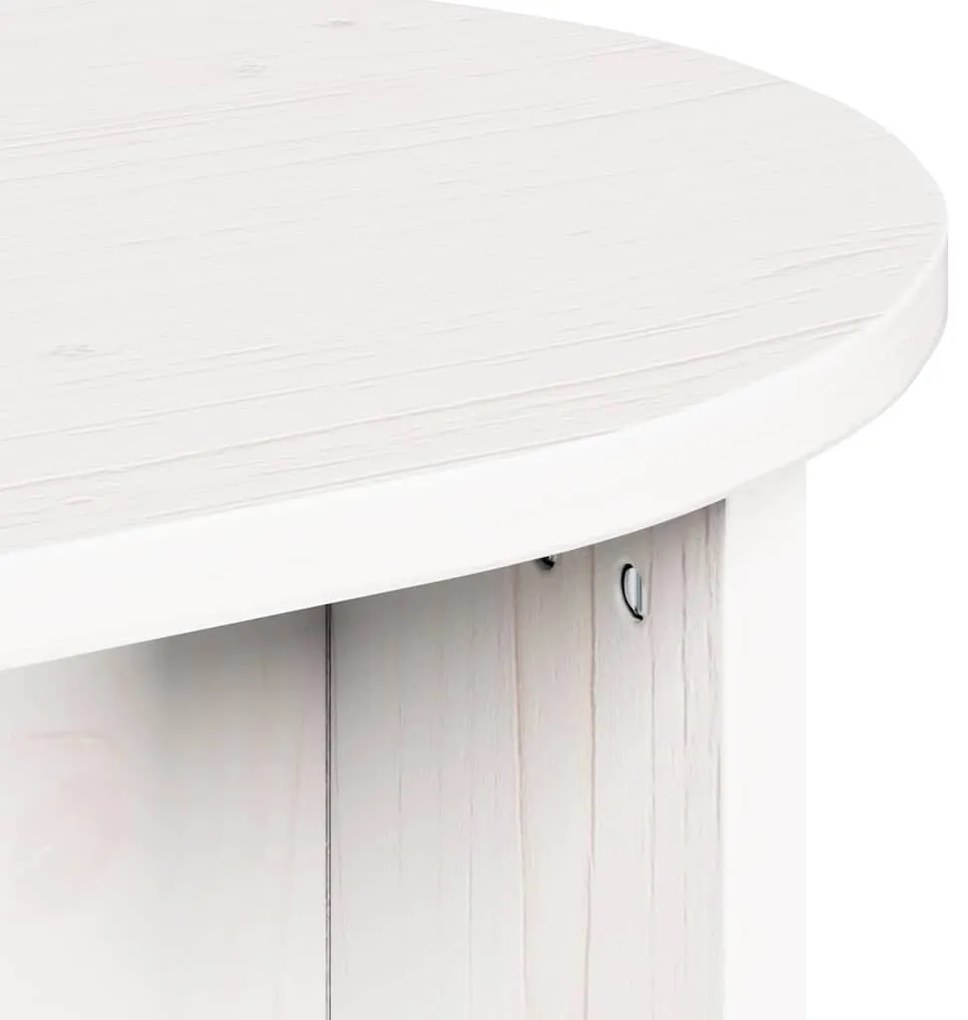 Dohányzóasztal Fehér 80 x 39.5 x 35 cm Tömör fenyőfa
