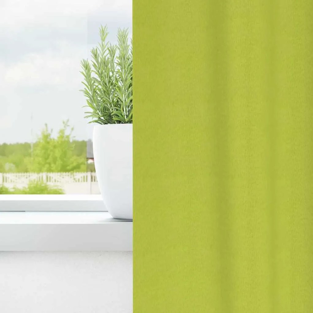 Függönyök függönyökkel 2 pcs Alma zöld 260x140cm Poliészter