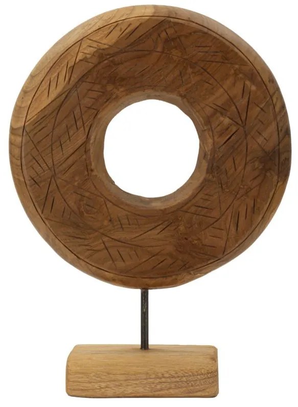 Szobor dorat teak 28x10x38cm