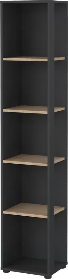 Polcos tároló könyvespolc 36x36x180cm barna KH09-2