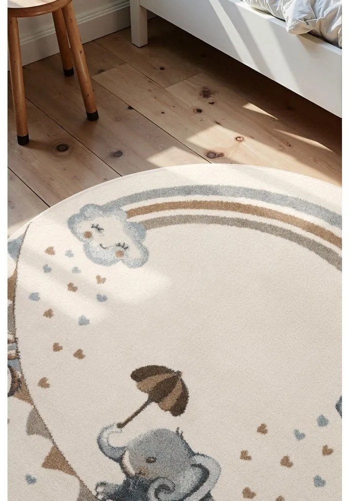 Krémszínű gyerek szőnyeg ø160 cm Walk like an Elephant Rainbow – Villeroy&Boch