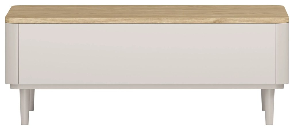 Amilio dohányzóasztal 100 cm fiókos - kasmír / olajozott tölgy