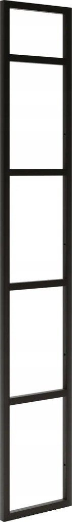 Konzol állvány akasztós polchoz 5 vízszintes Loft 145cm x 24cm fekete
