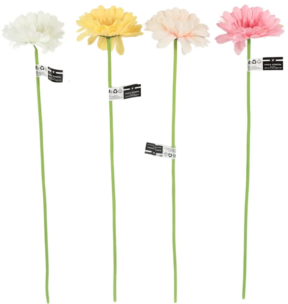 Művirág GERBERA 47 cm - több színben