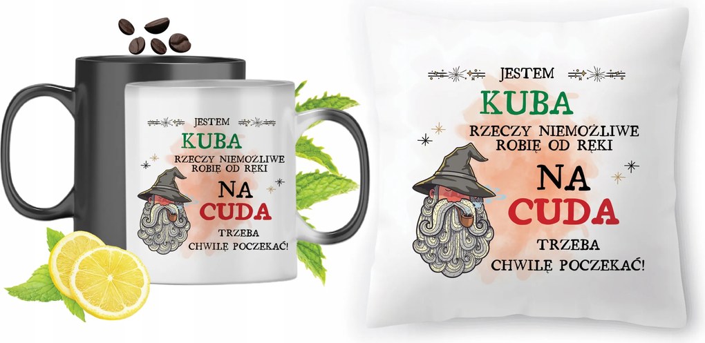 Kuba Mágikus bögre fényképes nyomott mintás párna szett