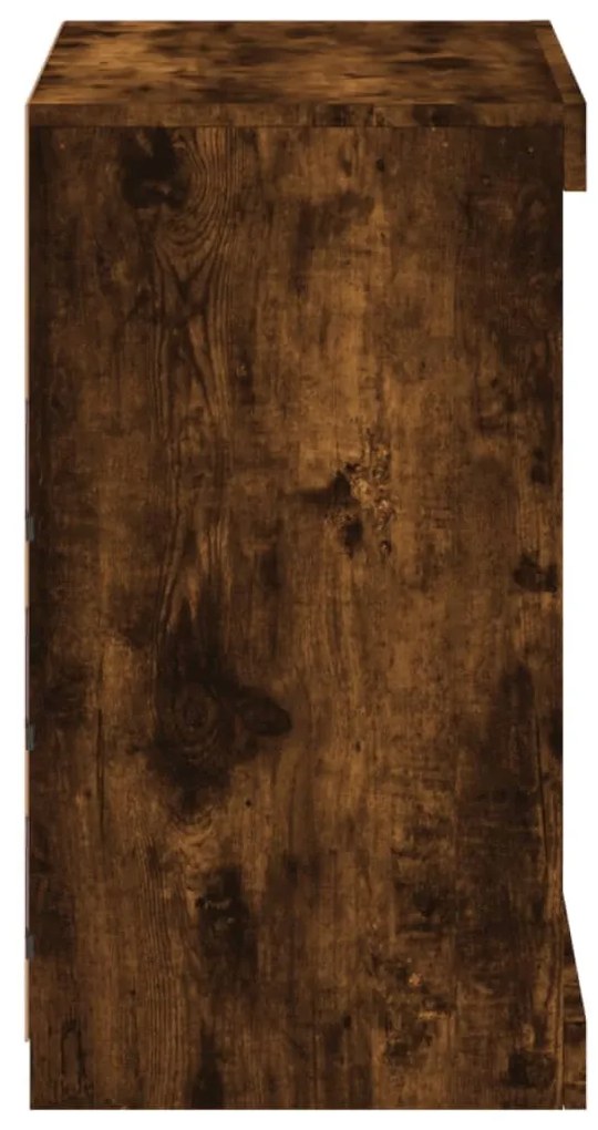 füstös tölgy színű tálalószekrény LED-ekkel 60,5 x 37 x 67 cm