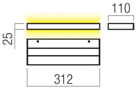 Redo 01-3552 - LED Fali lámpa SEED LED/15W/230V fehér