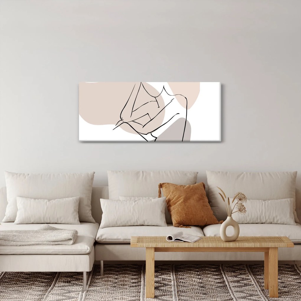 Kép - Női test vonal művészet N⁰1 (120x50 cm)