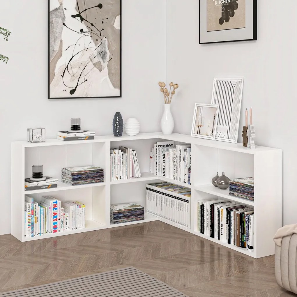 Adel könyvespolc, fehér, 120×120 cm – TR506MNR1545