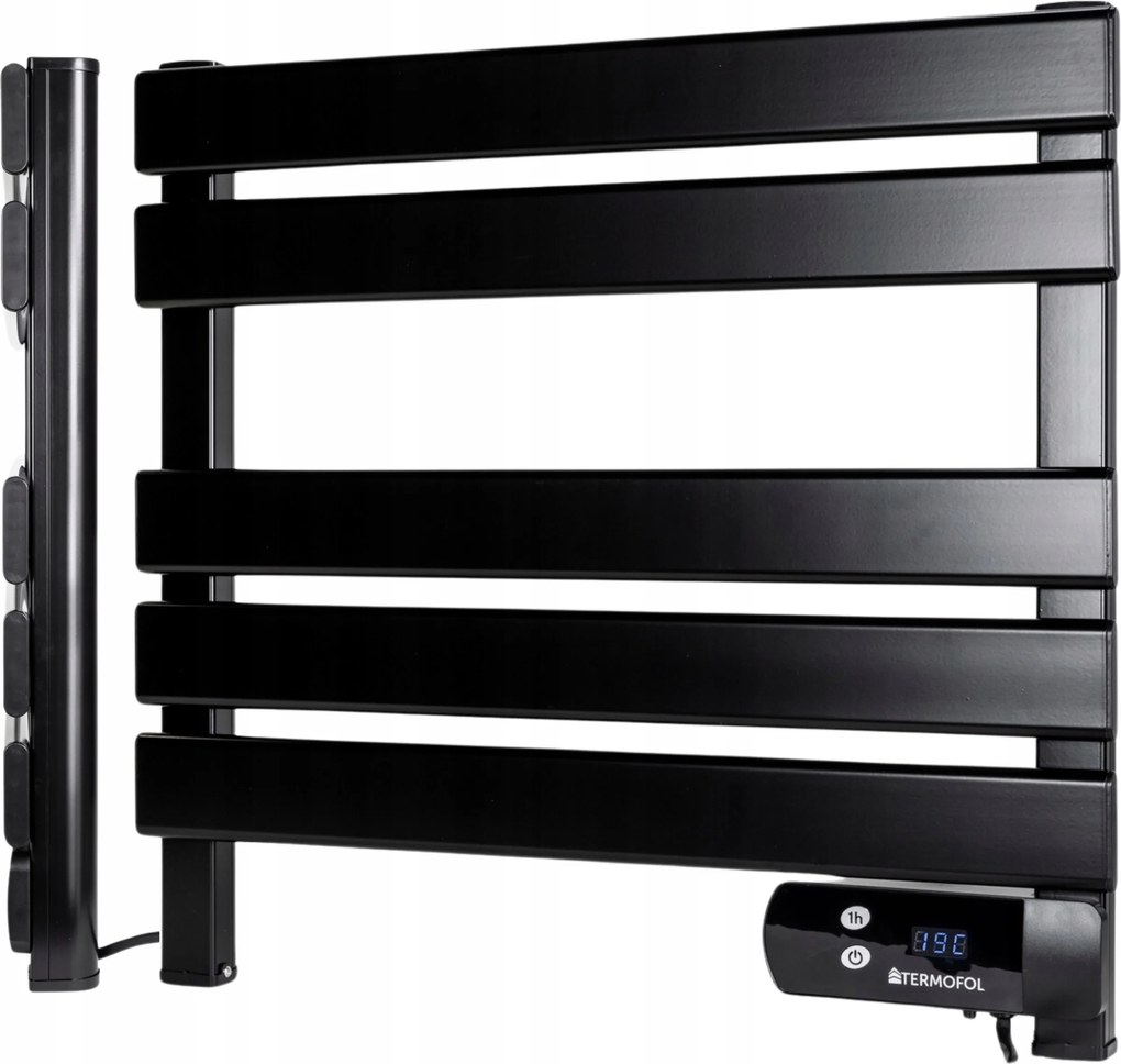 Fürdőszobai Radiátor Elektromos Kis Létra Fekete 150W 555 x 520 mm