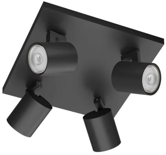 Philips - Spotlámpa RUNNER 4xGU10/20W/230V fekete