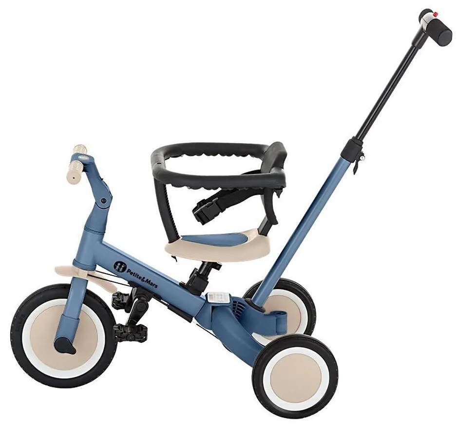 PETITE&amp;MARS - Gyermek tricikli 5in1 TURBO Ocean Blue