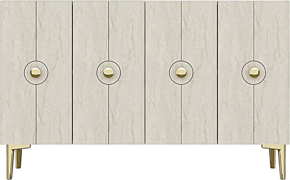 Enlem 120 - White, Travertine