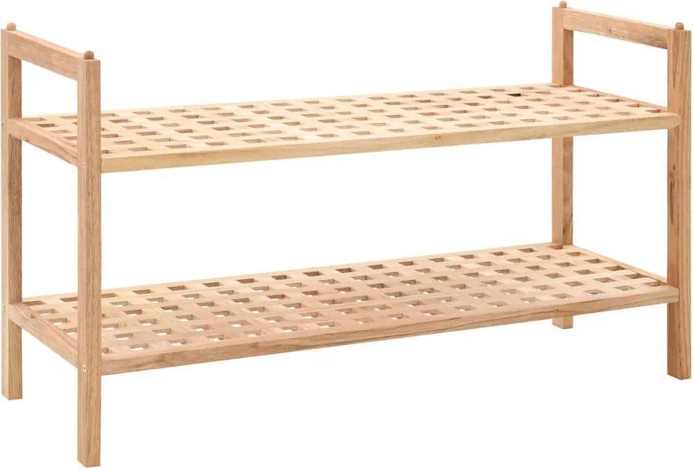 vidaXL tömör diófa cipőtartó 69 x 26 x 40 cm