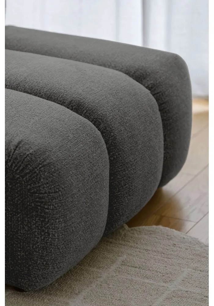 Szürke sarokkanapé (jobb oldali-heverő résszel) Shell – Miuform