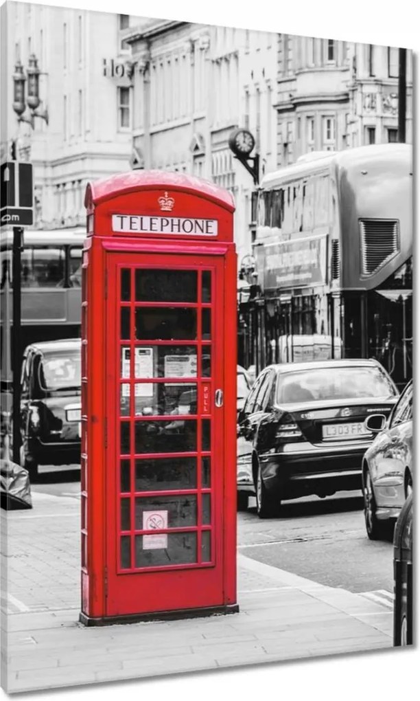 Vászonkép 70x100 Piros angol fülke