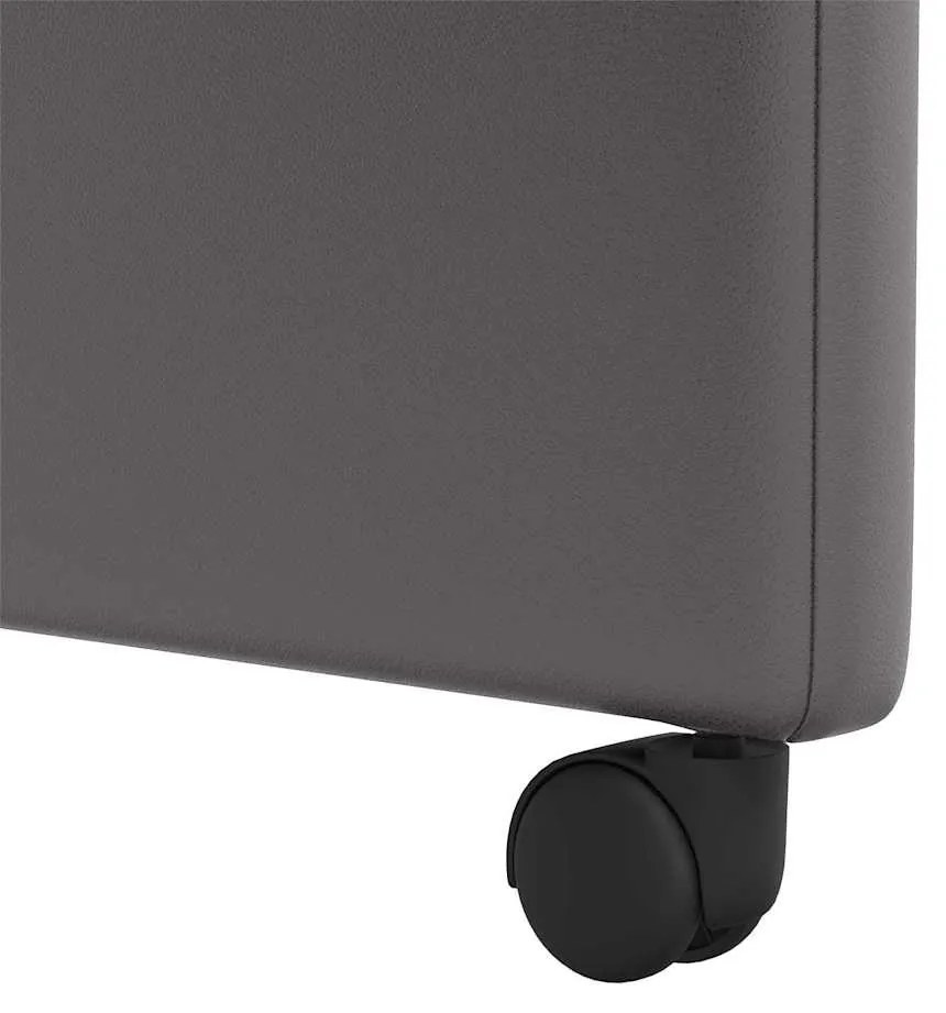 vidaXL Kerekes Étkező Székek 2 pcs Szürke 57 x 66 x 94 cm Műbőr