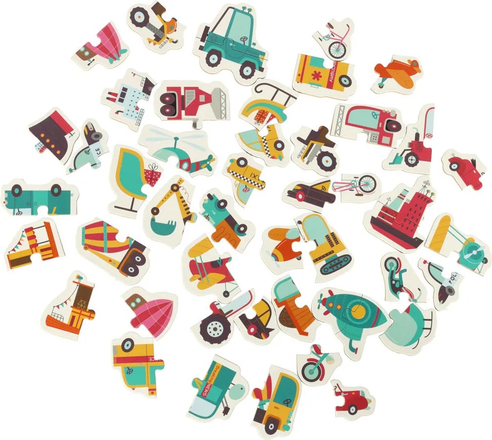 Puzzle egy dobozban járművek 24 rejtvények