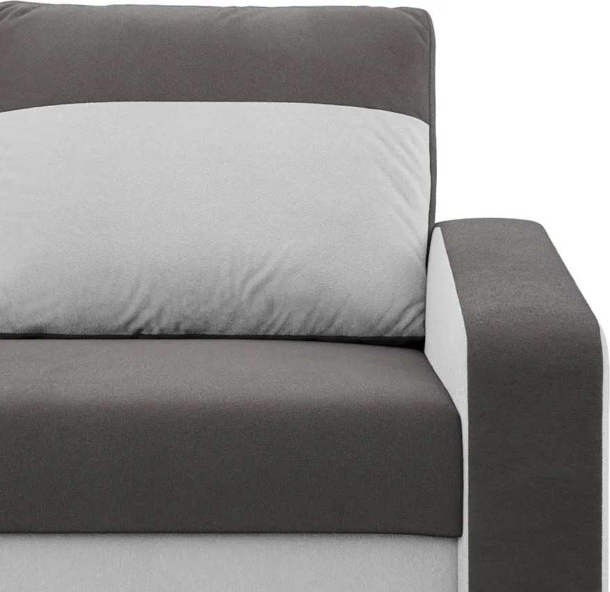 Hewlet fotel, szövet anyag, hab töltet, szürke - fehér